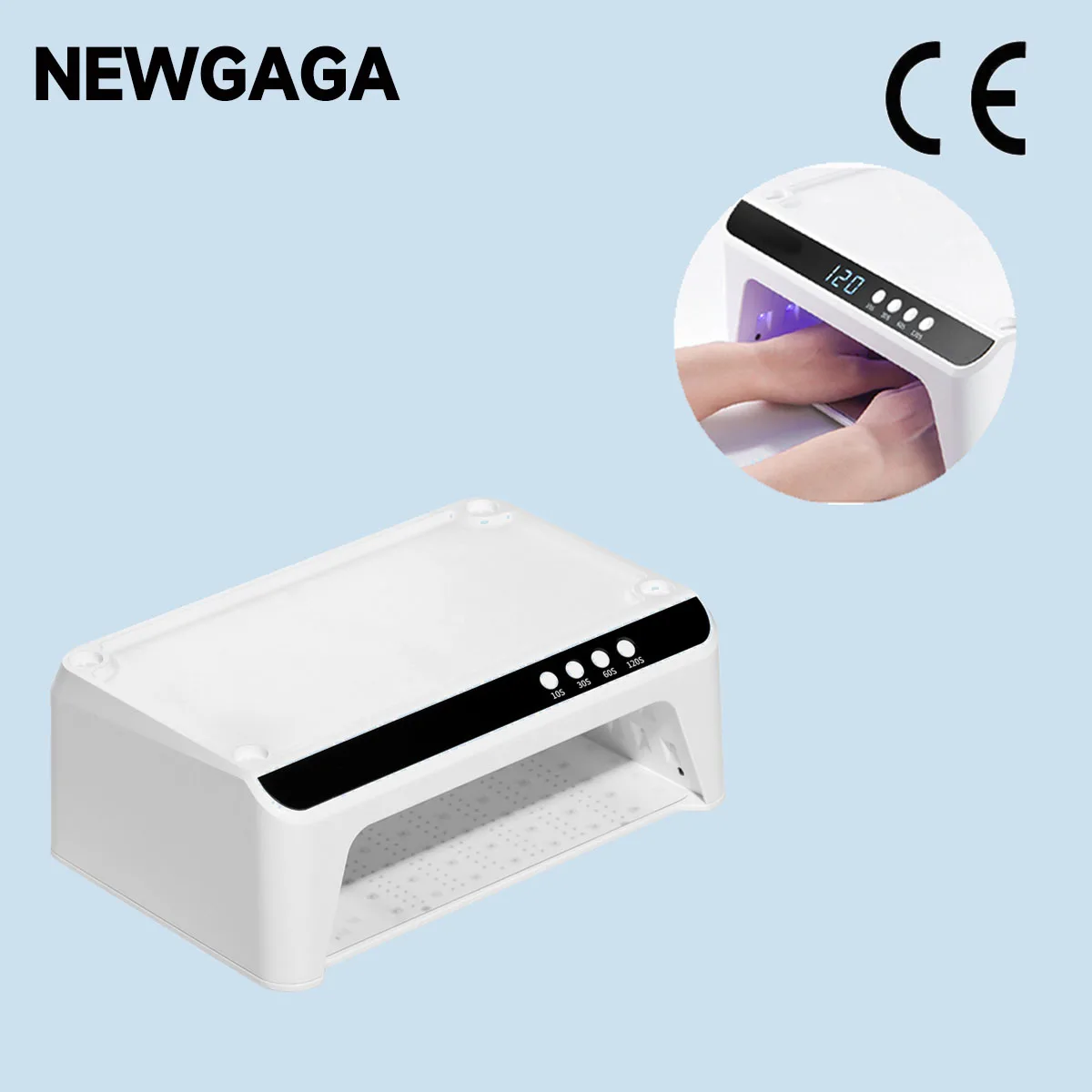 เครื่องอบเล็บยูวีแอลอีดี 2-in-1 สำหรับใช้ในบ้าน พร้อมที่วางแขนแบบหมอน สำหรับเจลขัดเงา รุ่นใหม่ล่าสุด 96 วัตต์ พร้อมหลอดไฟ LED 74 ดวง สำหรับร้านทำเล็บ ﻿