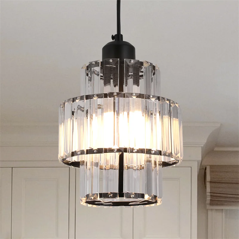 Nordic Indoor Crystal Lustre Bedroom Bedside Lighting Chandeliers For Dining Room Hanging Lamps For Pendant Ceiling Lamp Fixture