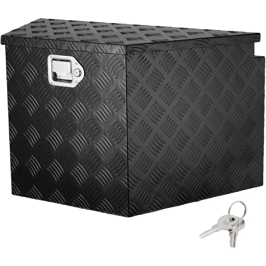 

Ящик для языка прицепа VEVOR Ящик для языка из алюминиевого сплава с алмазной пластиной Ящик для языка Ящик для инструментов Сверхмощный ящик для хранения инструментов с замком и ключом