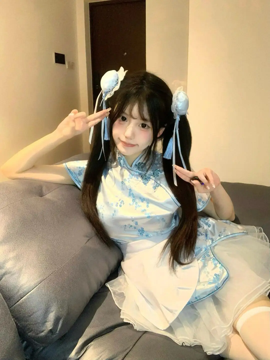 Nuevo Chino Sle Dr loween Cisas Cosplay orm suave chica falda de sirvienta ort uso diario