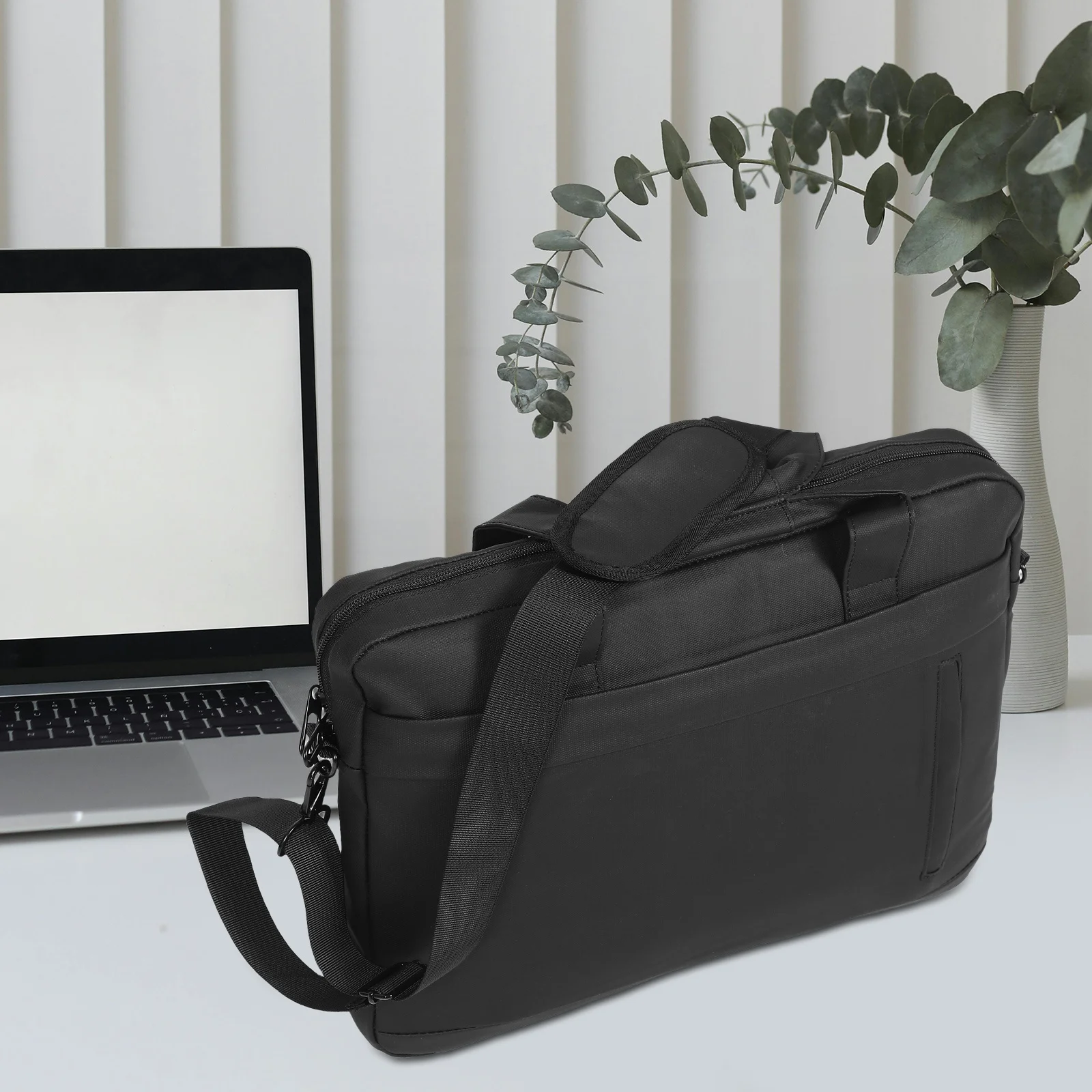 

Laptop Messenger Bag 15.6 Inch Thickened Shockproof Interior Professional Computer Carrying Case For Business Travel