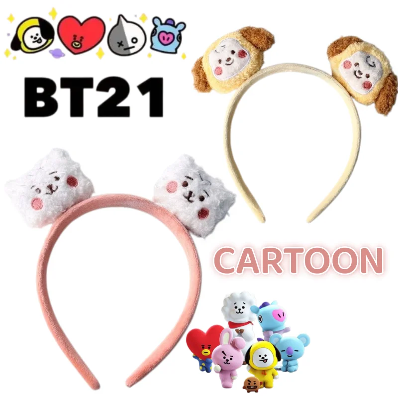 

Новая креативная повязка на голову BT21: мультяшная, стильная, персонализированная, портативная, милая кукольная заколка для волос – подарок для студентов
