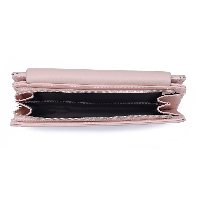 New printed women's long wallet, Korean version PU leather, multi-slot folding, student coin purse, multi-functional, fashionabl