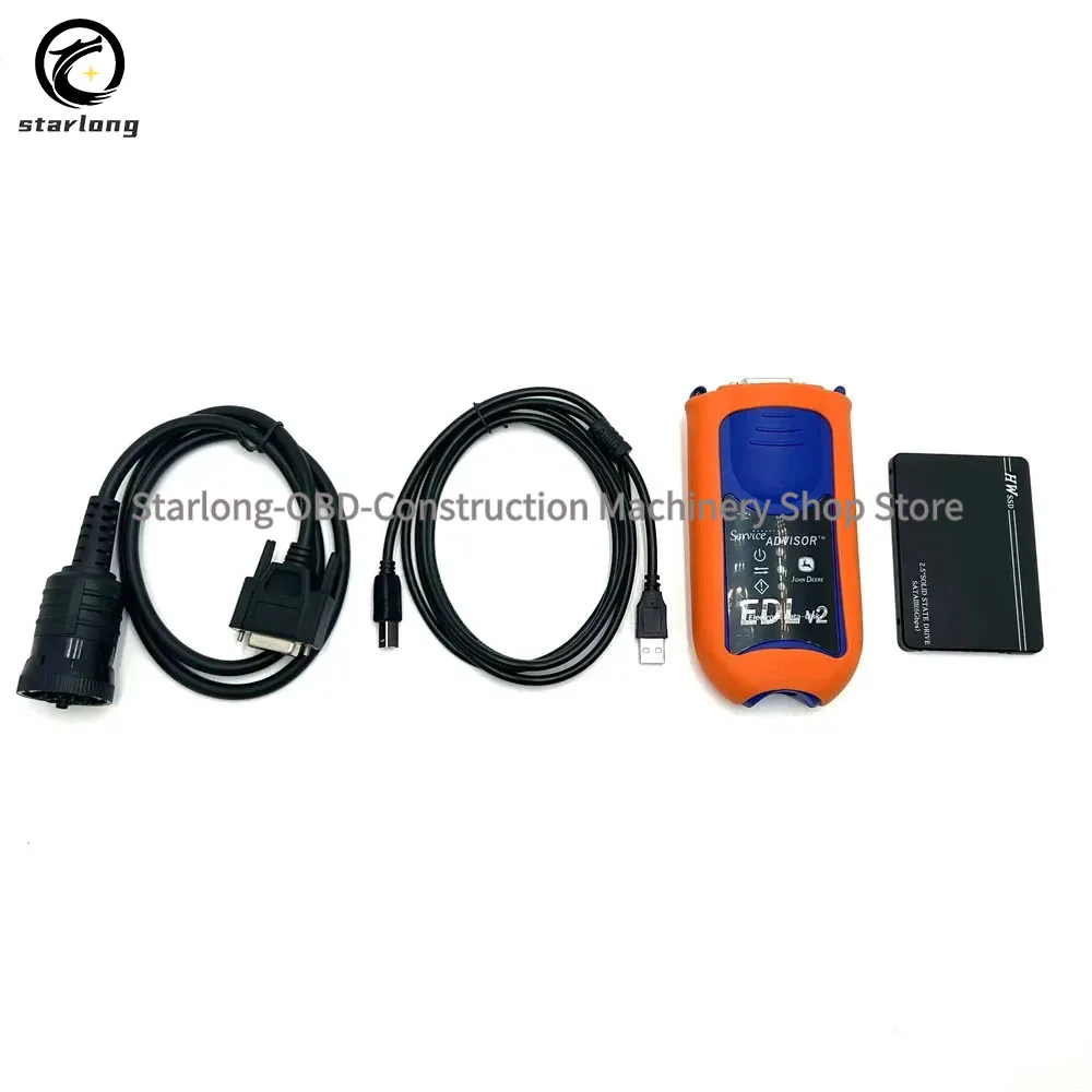 For EDL V2 EDLSCAN Electronic Data Link Diagnostic Adapter Construction Agriculture Equipment Engine Service ADVISOR