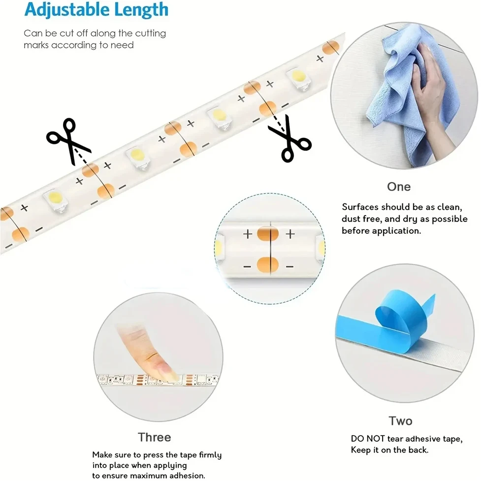 5 V LED Lichter Streifen 2835 Touch Schalter Dimmer USB LED Band Band Flexible DIY Hintergrundbeleuchtung Spiegel Weihnachten Schrank zimmer Dekor Geschenk