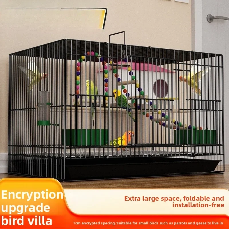 Household Tiger Pearl Cockatiel Parrot Canary Dovecote Breeding Aviaries Overall Cage for Birds Family Use Large Bird Cage