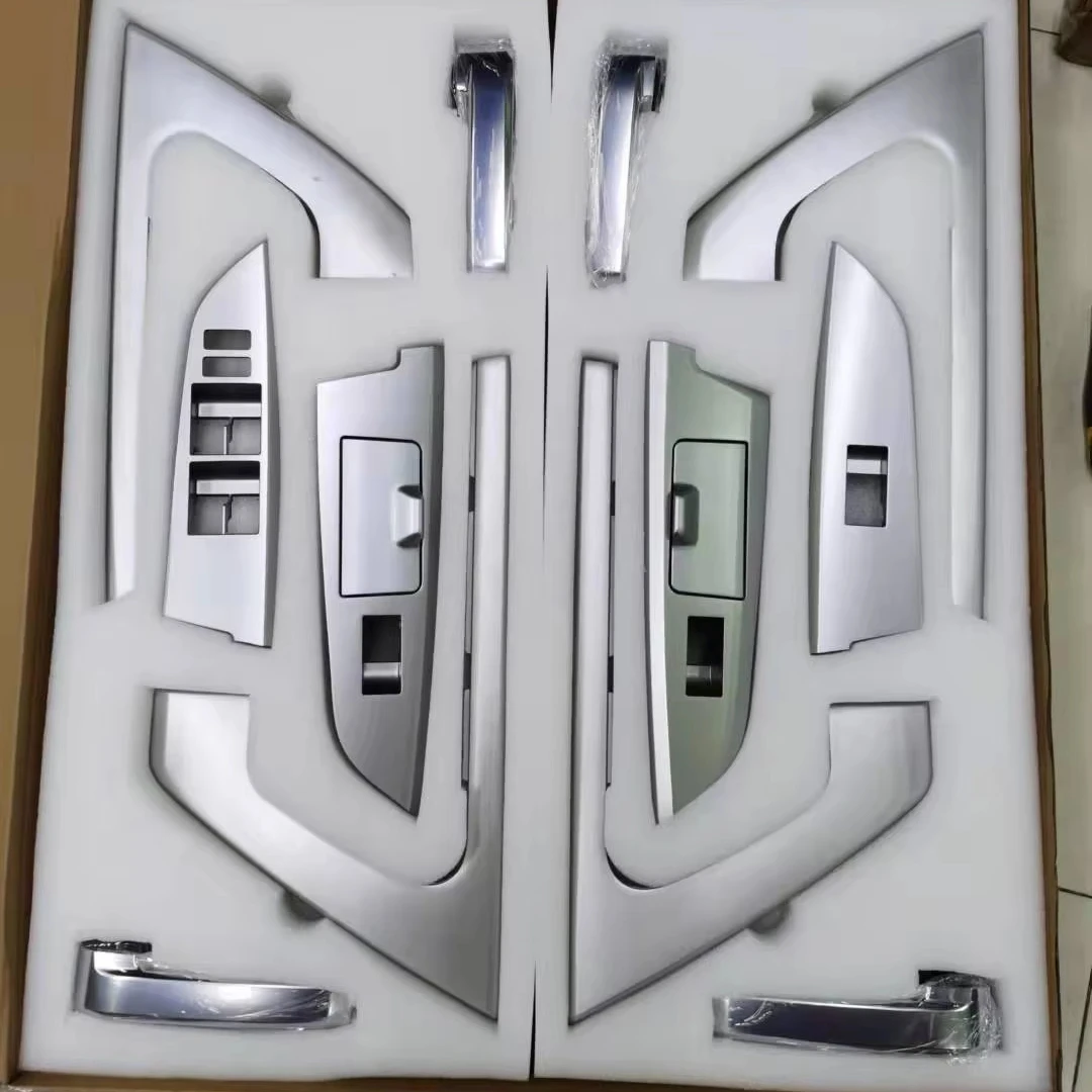 Chrome Interior Door Handle Cover Trim High Quality ABS Material for Toyota Land Cruiser FJ200 LC200 URJ200 Cars