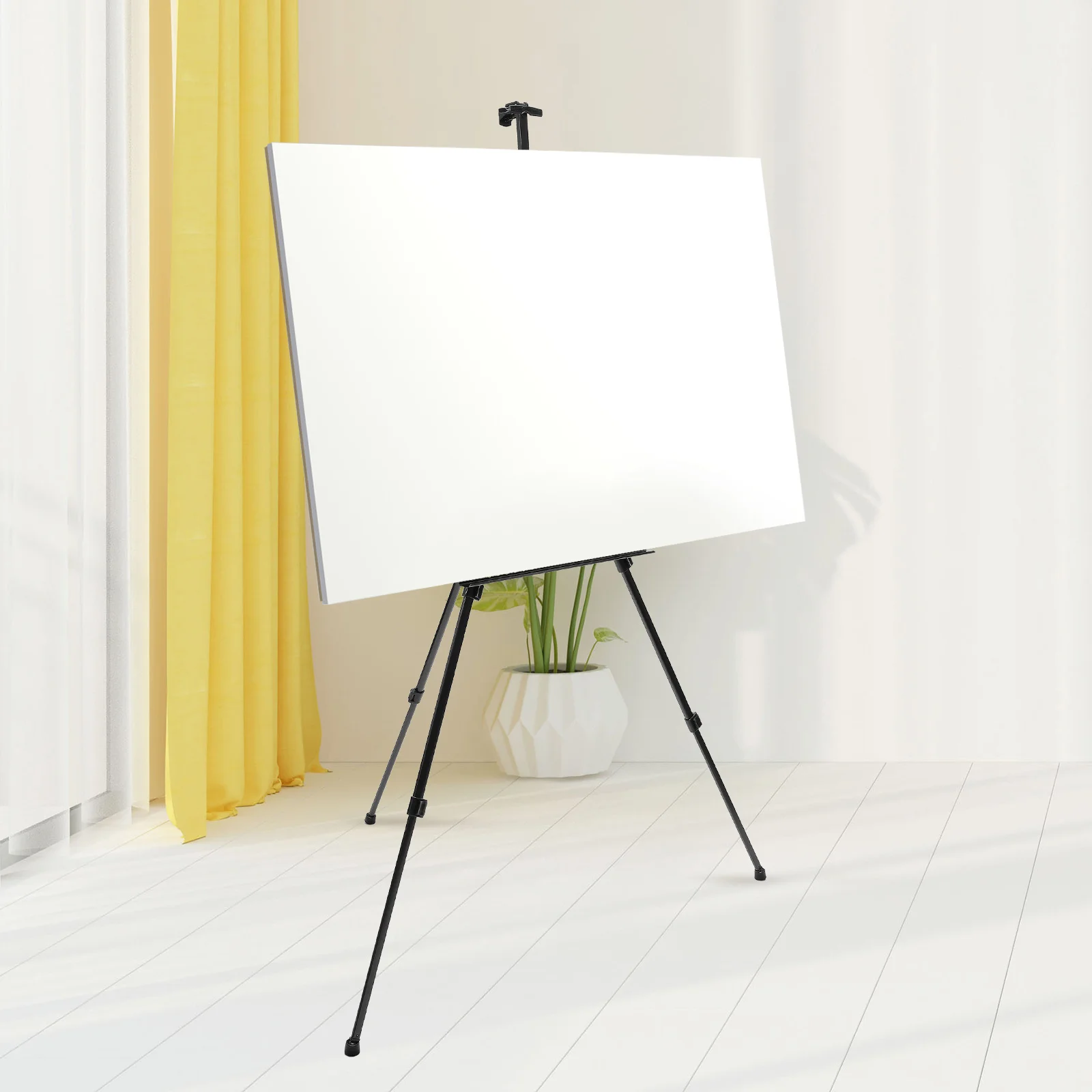 

Folding Iron Easel Durable Wear-Resistant Adjustable Display Stand For Outdoor School Classroom Household Use Easy Carry