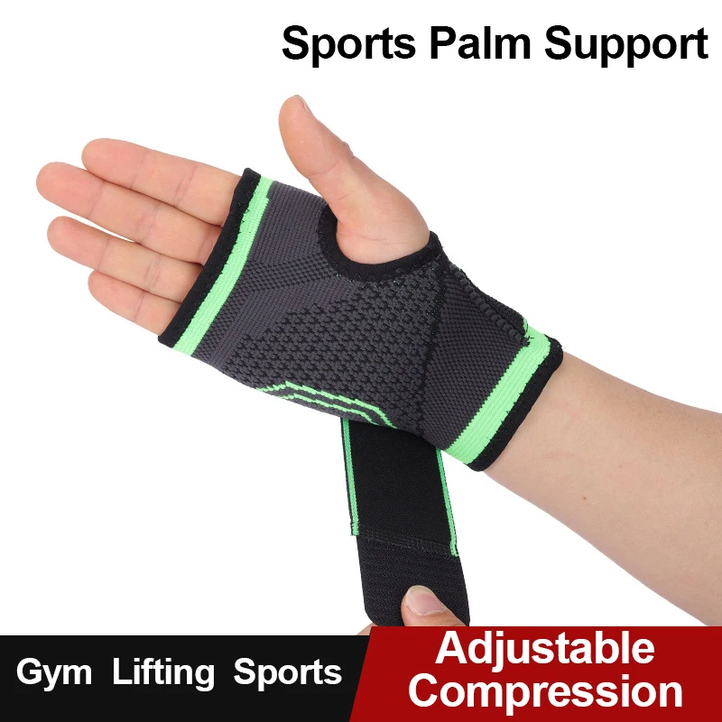 1 pièce Attelle de poignet réglable en tricot respirant à compression pour hommes et femmes, soulagement de la douleur, syndrome du canal carpien, musculation