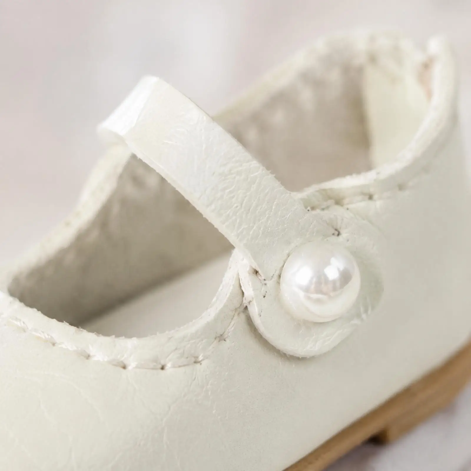Tiny PU Leather Doll Shoes Adjustable Pearl Strap for Blythe Azone