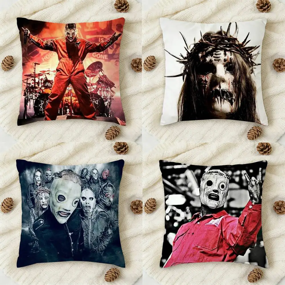 

S-Slipknot-es The End So Double-sided Printed Square Decorative Cushion Cover for Sofa Living Room Home Decor