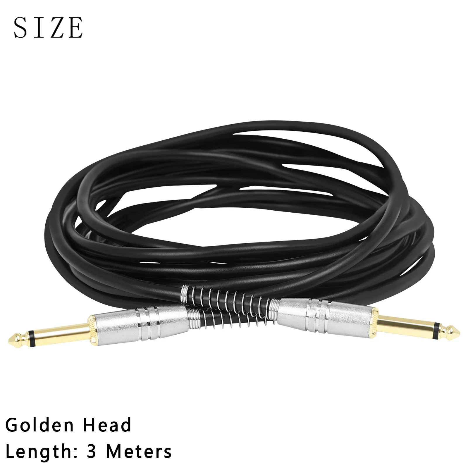 3/5/10M Gitarre Audio Kabel 6,35mm Stecker Kein Lärm Audio Draht Kabel Musical Instrument Zubehör teile für Elektrische Gitarre Bass – Detail 7