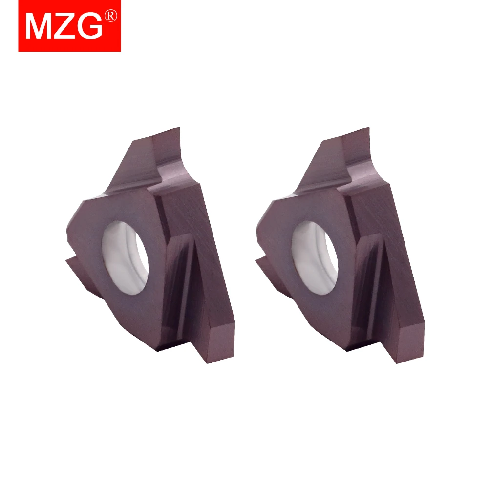 MZG 10pcs TGF32R Groove Inserts  Lathe Tungsten Steel Alloy Purple Coating CNC S​hallow Groove Machining Inserts