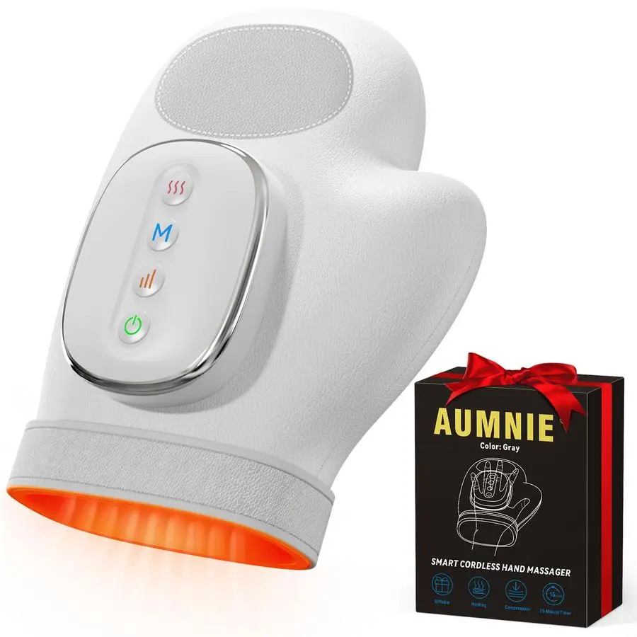 

Massager with Heat and Compression Cordless Hand Massage Glove with 3 Modes, 5 Intensity amp 3 Heat Therapy for Arthritis Carpal