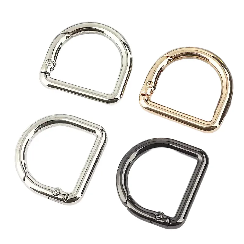 

Тип D-образной формы, пружинное кольцо, открывающаяся кожаная сумка, ремешок для сумки, пряжка, подвеска для ключей, цепочка для собаки, застежка-застежка, зажим, карабин