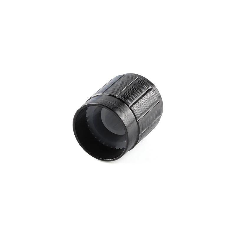 10Pcs/5pcs Black 6mm Potentiometer knobs Caps Knurled Shaft Potentiometer Control Knob Diameter 15mmx17mm Aluminum Switch Knob