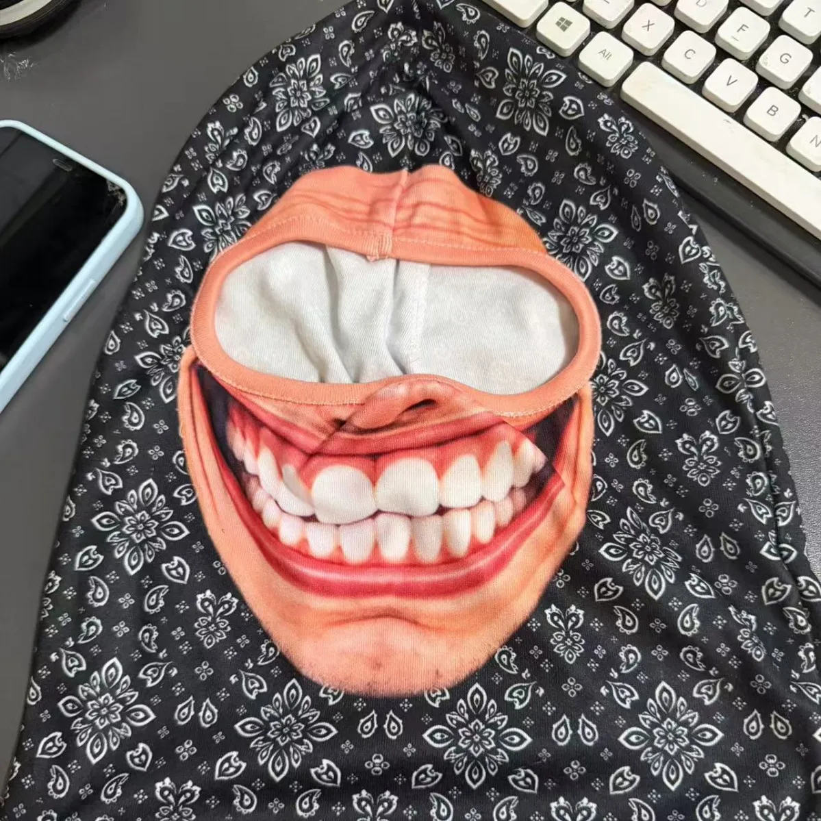Funny Old Man Mask Hood Funny Realistic Face Ski Mask Novelty Winter Face Cover for Skiing Parties