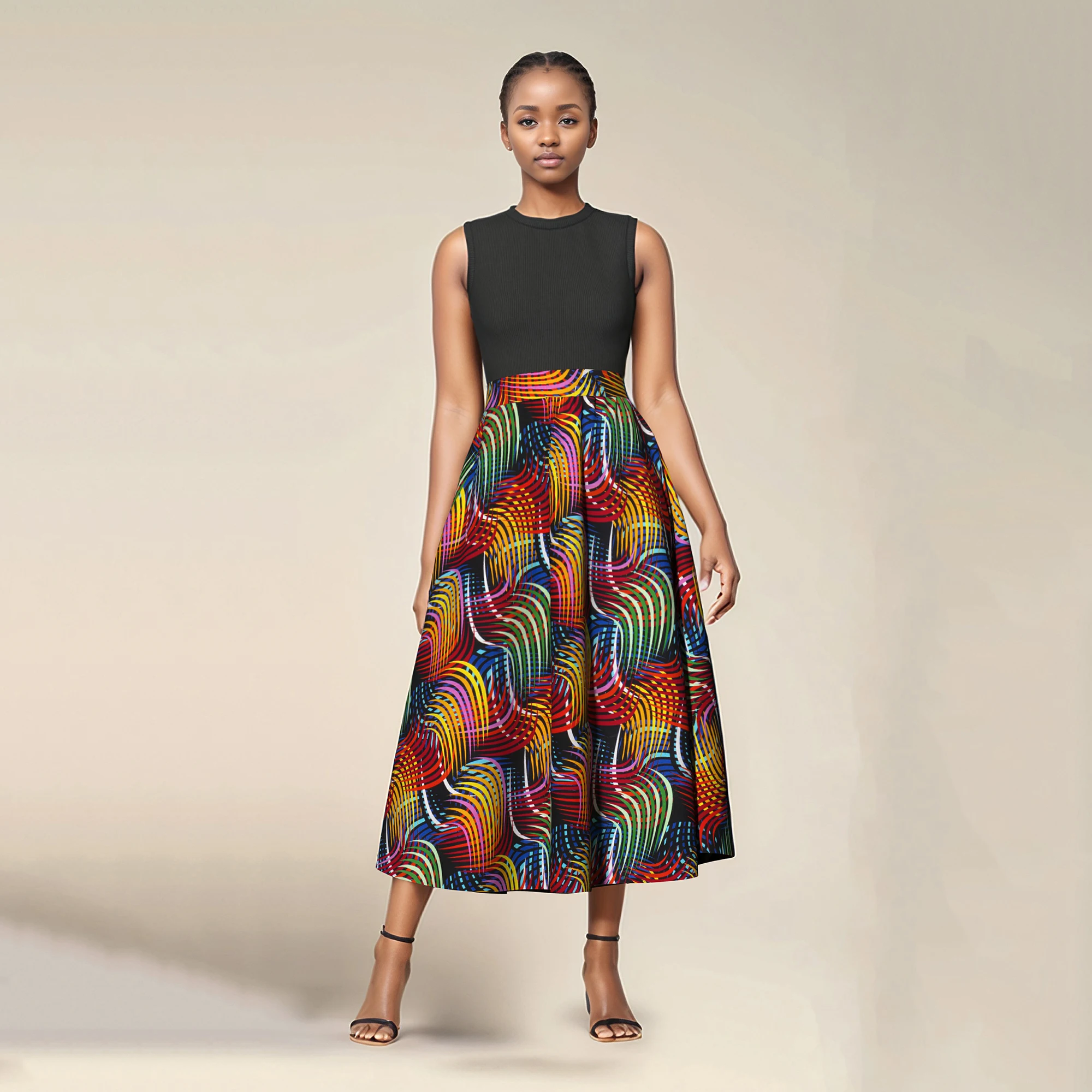 Weibliche Lange Maxi Rock für Frauen African Dashiki Drucken Hohe Taille Rock Damen Kausalen Traditionellen Ankara Rock WY820 – Detail 14