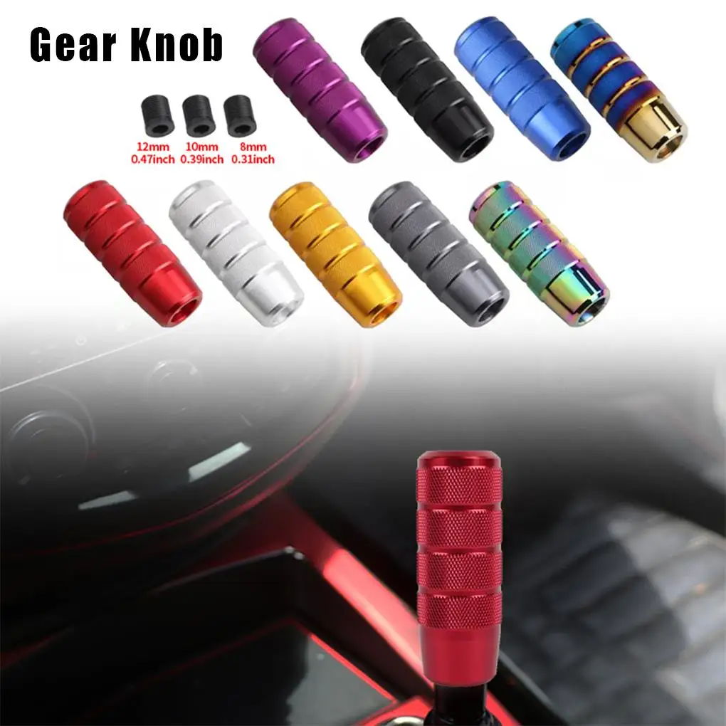 

Universal Non-Slip Gear Shift Knob Manual Transmission Aluminum knurled Shifter Lever Knob 9.5*3.2*3.2cm