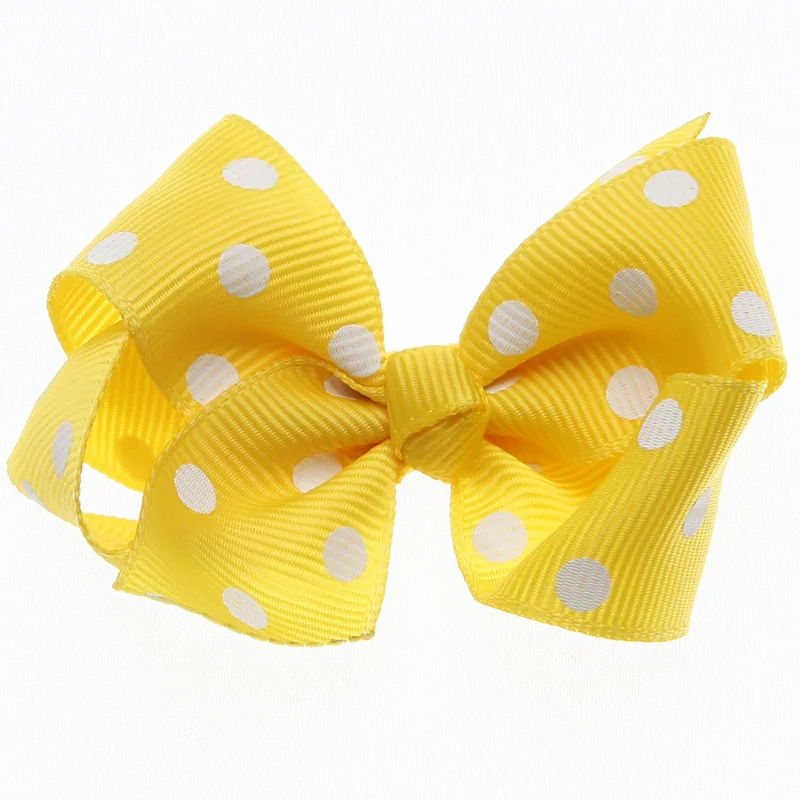 โบว์ติดผมลายจุด 3 นิ้ว 200 ชิ้น/ล็อต โบว์ติดผมขนาดใหญ่แบบบูติก กิ๊บติดผม ปิ่นปักผม เครื่องประดับผมสำหรับเด็กผู้หญิง โบว์สำหรับวันหยุด เครื่องประดับศีรษะ