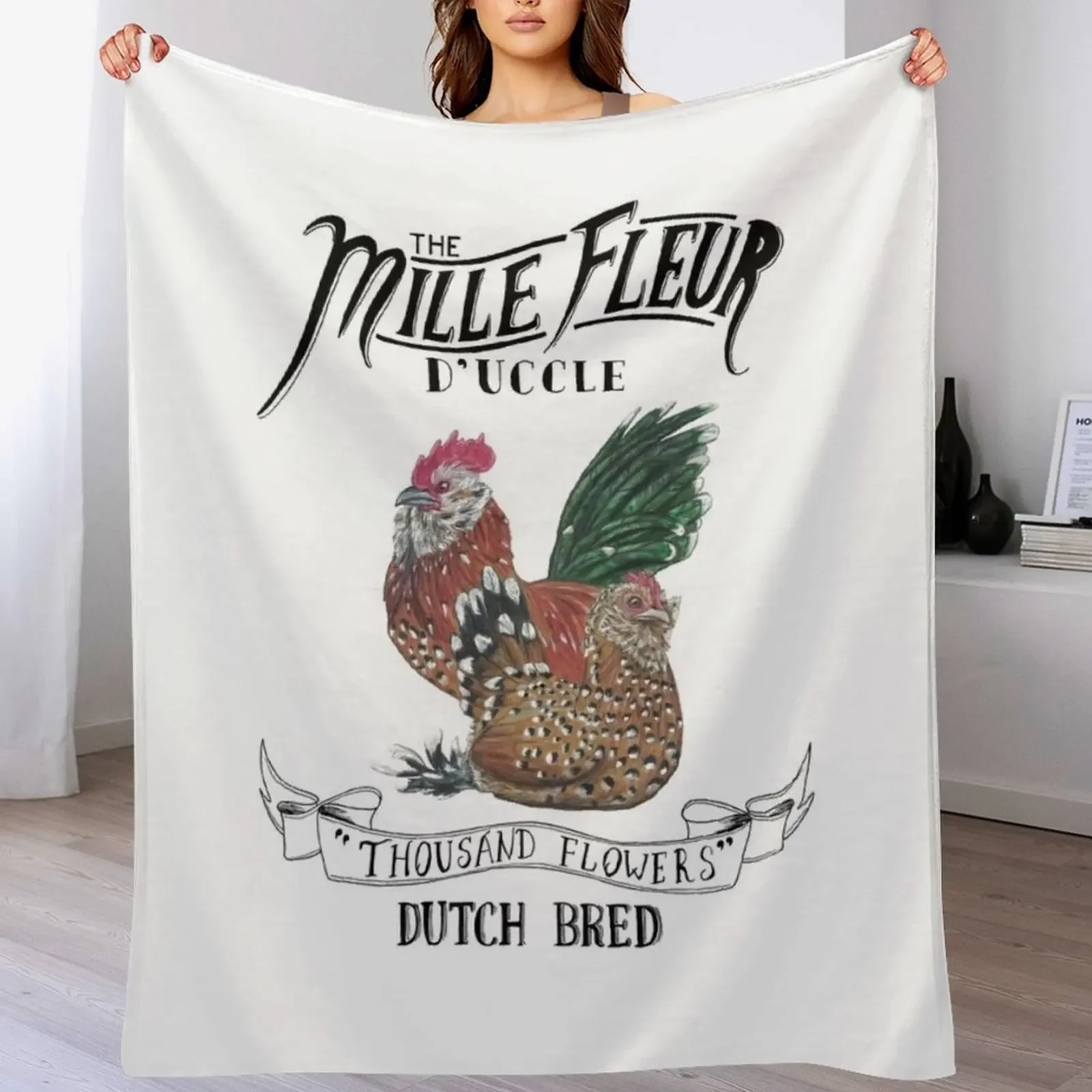 

Mille Fleur D'uccle Throw Blanket Luxury St Multi-Purpose Decorative Sofa Camping Blankets
