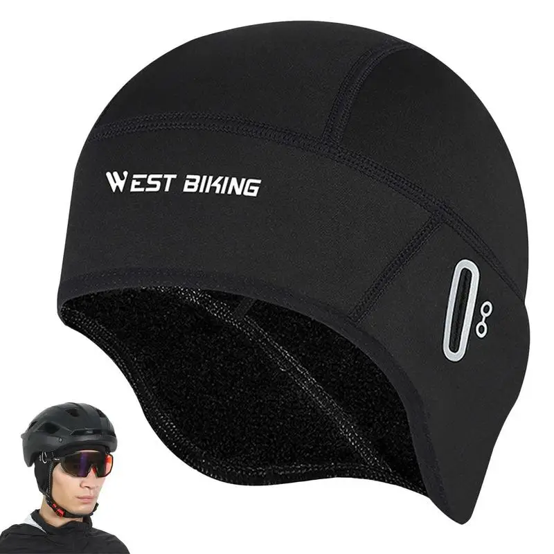 Winter Thermal Winter Under Helmets Liner Winter Fleece Cycling Hat Cold Weather Running Gear