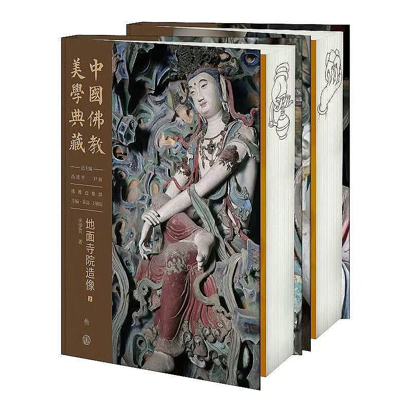 

2 Books Collection of Chinese Buddhist Aesthetics: Ground-level Temple Statues Encyclopedia Book Illustrated Collector's Edition