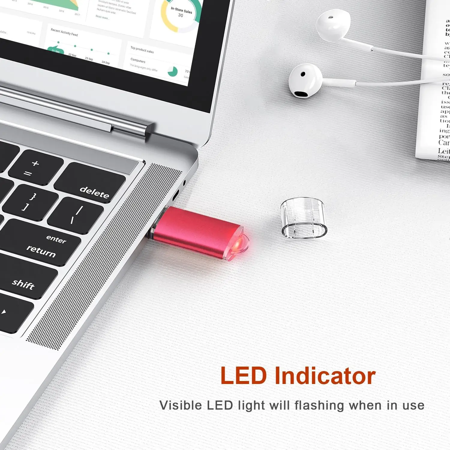 10 عبوات من محركات أقراص فلاش USB في 5 ألوان عشوائية USB 2.0 بالجملة وعصي الذاكرة السائبة