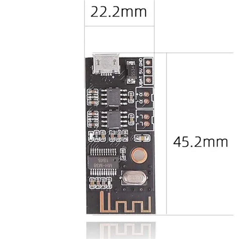 ABGI-3X Bluetooth 증폭기 보드, 5W +5W 출력 전력, DC 3.7V-4.2V/5V 미니 Bluetooth 스피커 보드