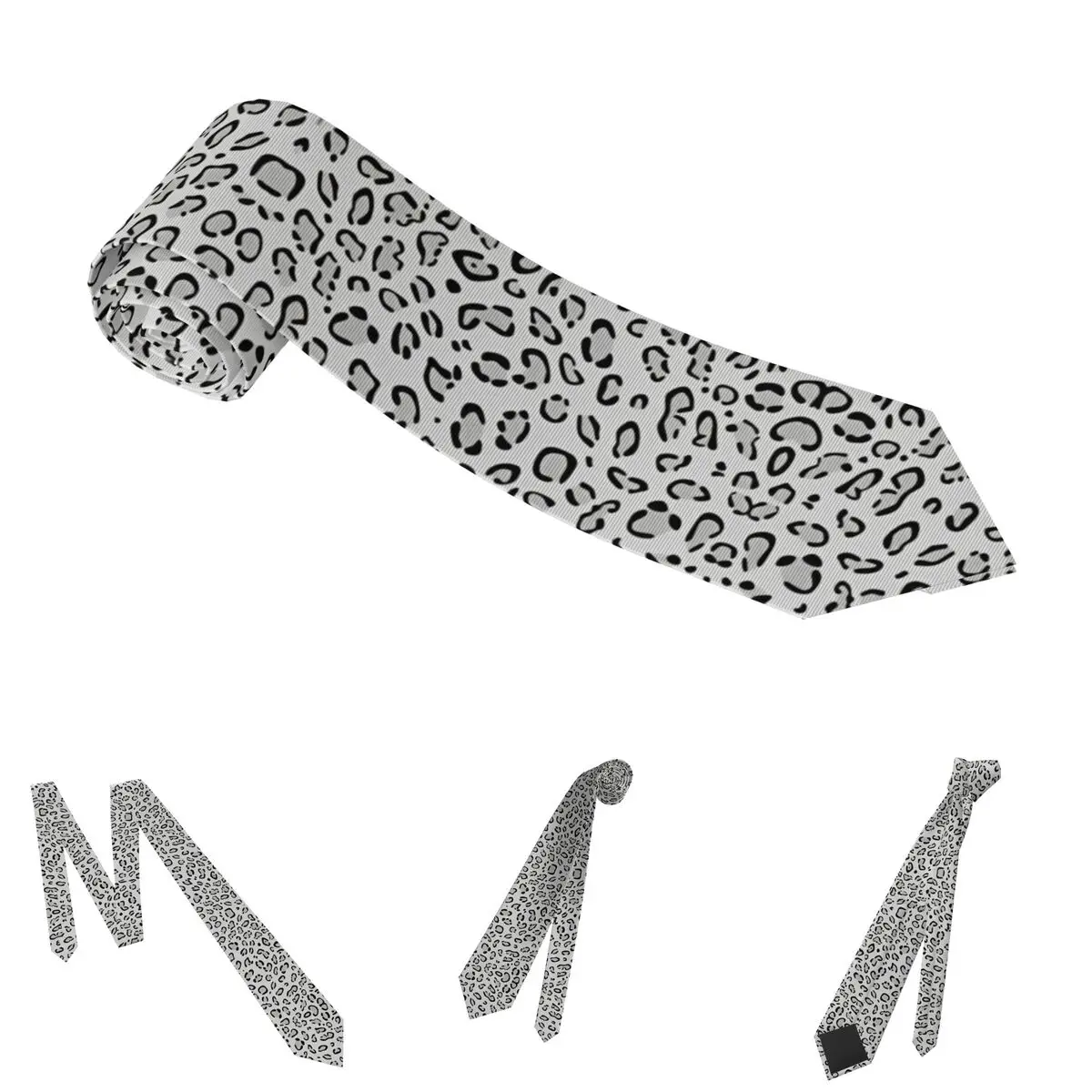 pele-de-neve-leopardo-gravata-kawaii-engracado-pescoco-lacos-para-unisex-adulto-uso-diario-qualidade-colar-gravata-grafico-acessorios