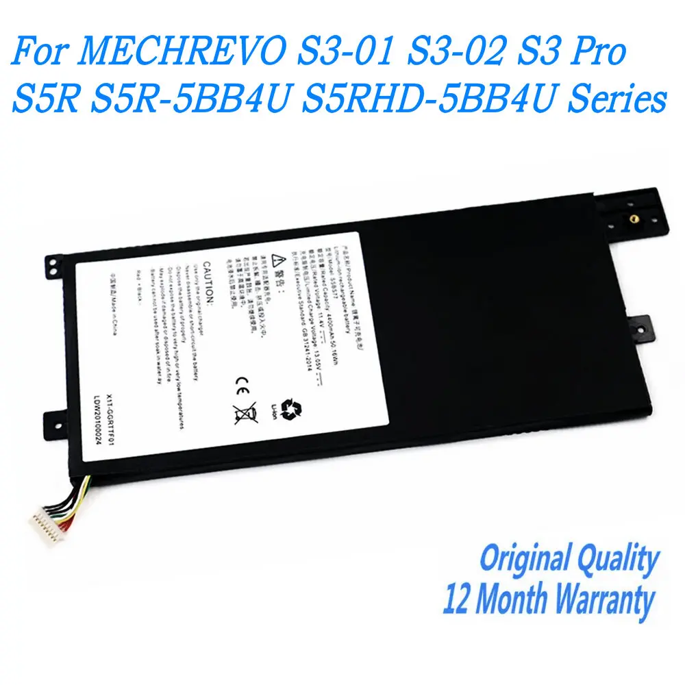 

New 11.4V 50.16Wh SSBS77 Laptop Battery For MECHREVO S3-01 S3-02 S3 Pro S5R S5R-5BB4U S5RHD-5BB4U Series