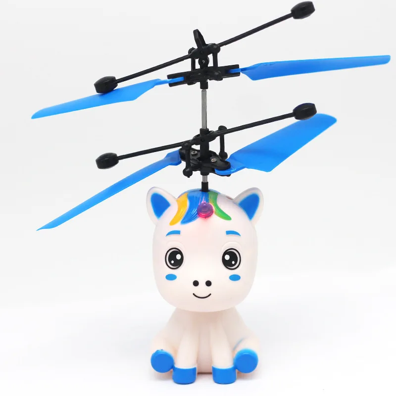 1 Pc Induction Unicorn Helicopter Toy, Suspended Children\'s Induction Aircraft Toy, Rechargeable, Birthday Gift