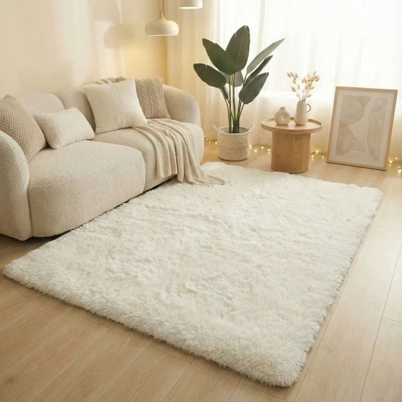 Graue Batik-Shaggy-Teppiche Ultra Weiche Rutschfeste Plüsch-Teppiche Schlafzimmer Wohnzimmer Kinderzimmer Große Größe Wohndekor Bodenmatten – Detail 10