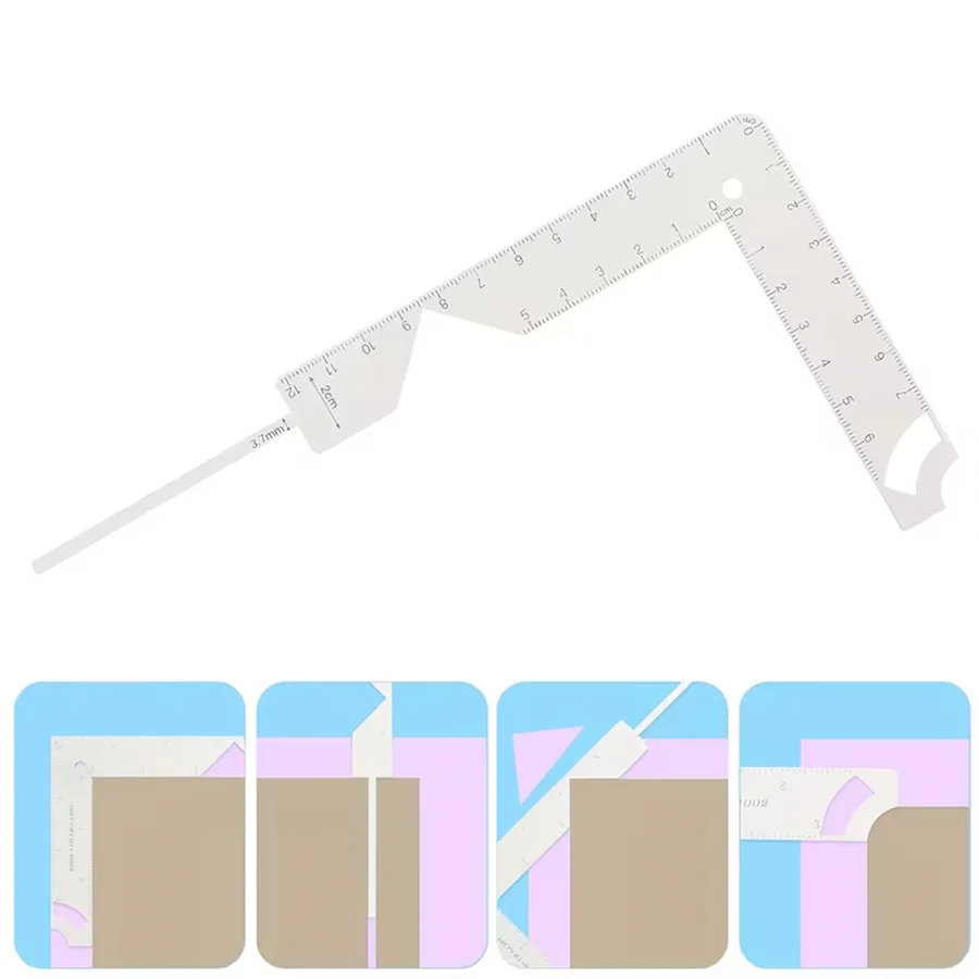 1pc white iron book cover divider, elegant book cover ruler, page marker organizer for reading and studying