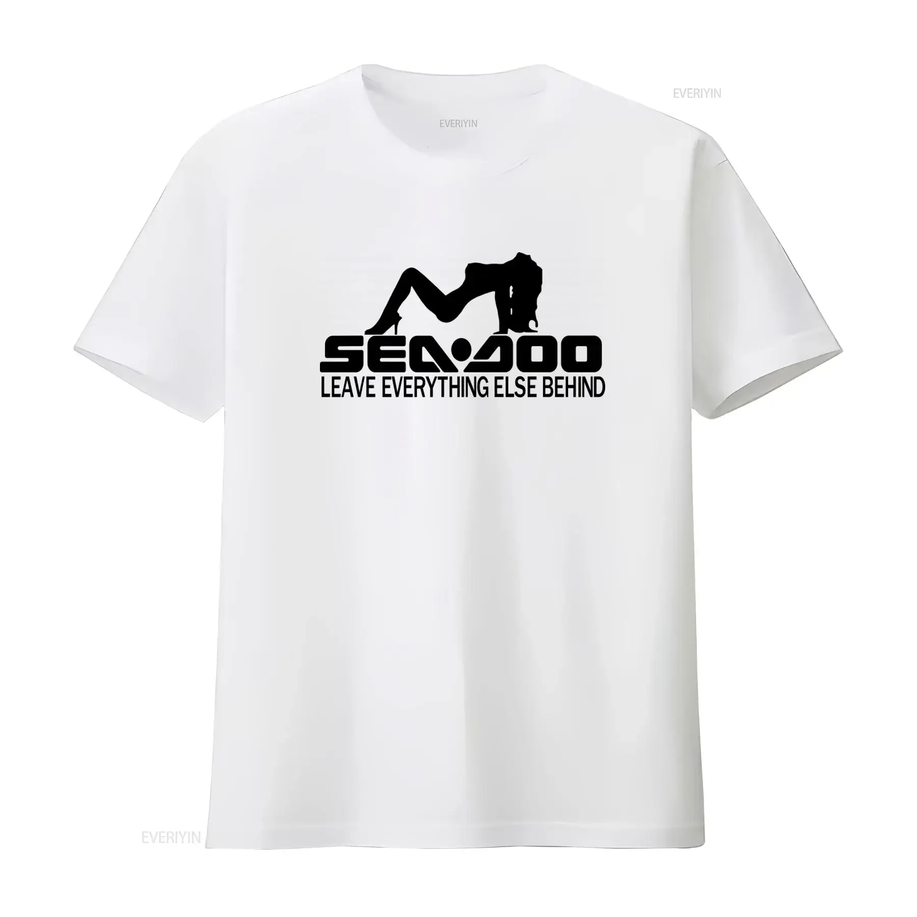SEADOO T Shirt with Girl Logo Print Leave Everything Else Behind Design Perfect for Fashion Forward Individuals vintage Washed