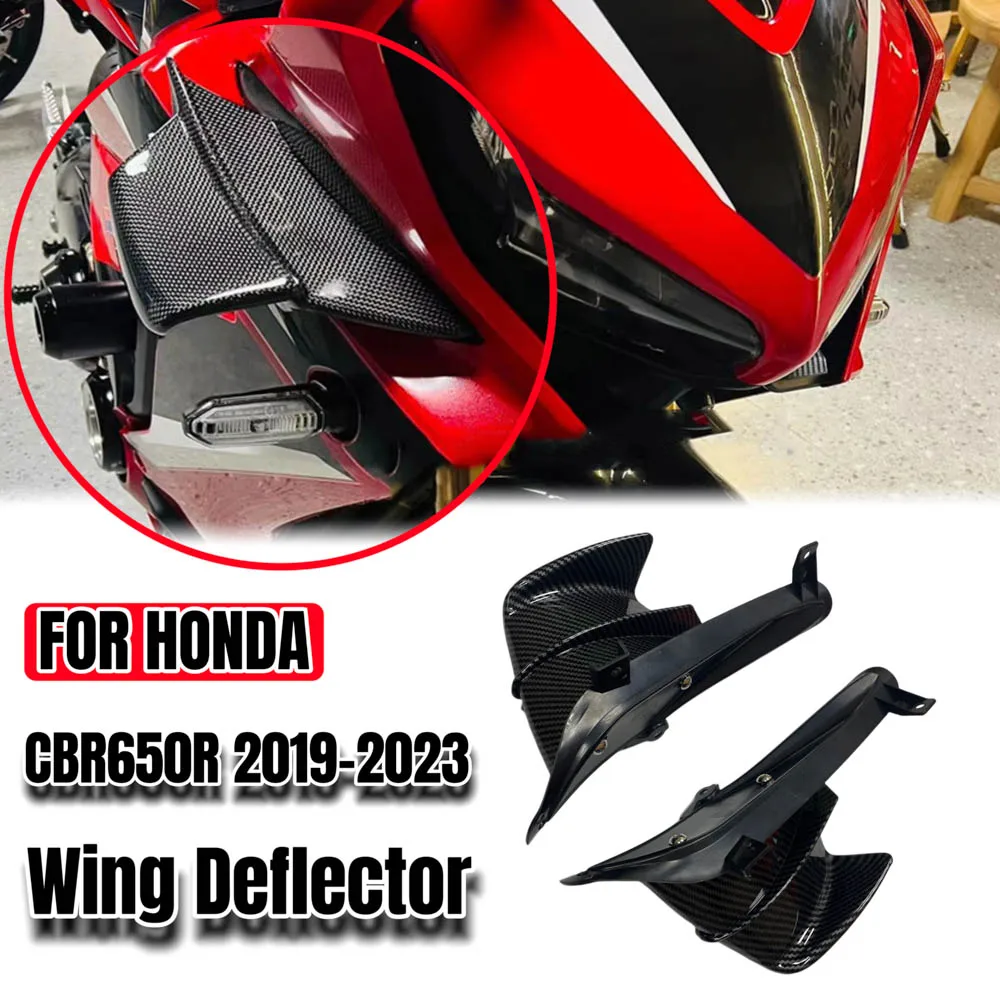 

For Honda CBR650R 2019-2023 Winglet Aerodynamic Side Wind Fin Spoiler CB650R ABS Front Fairing Protector Wing Cover