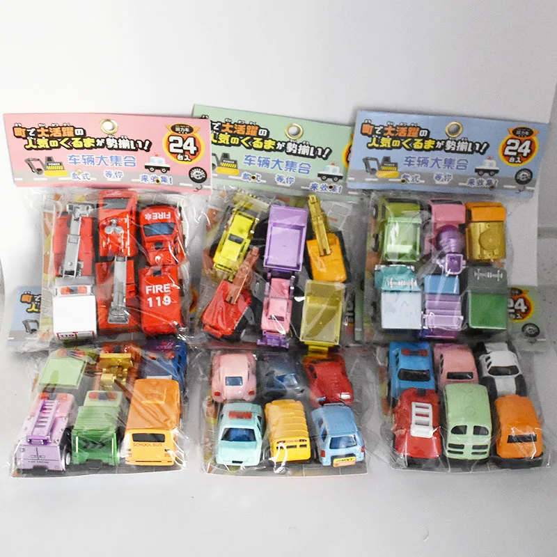 Ensemble de 6 pièces de modèle de voiture en alliage à thème, jouet de voiture en alliage moulé sous pression, jouet éducatif pour enfants, cadeau d'anniversaire