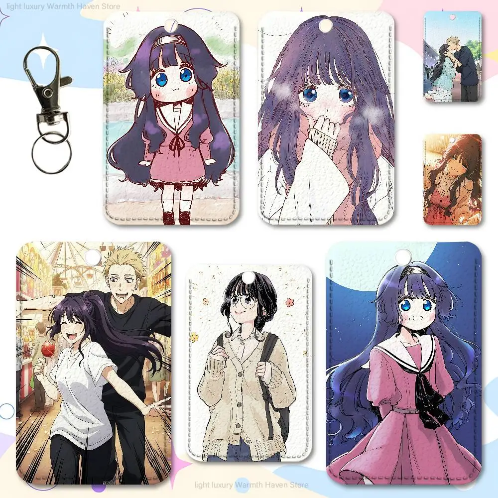 

K-Kaoru Hana wa Rin to Saku Key Tag Ring Leather Card Holder Key Ring Rectangle Access Card Holder