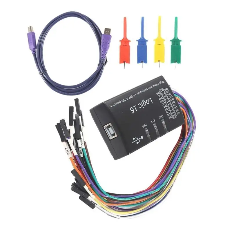 31BA Logic16 USB Logics High Speed Data Collector 16 Channels 100M Sampling Rate Support Multiple System