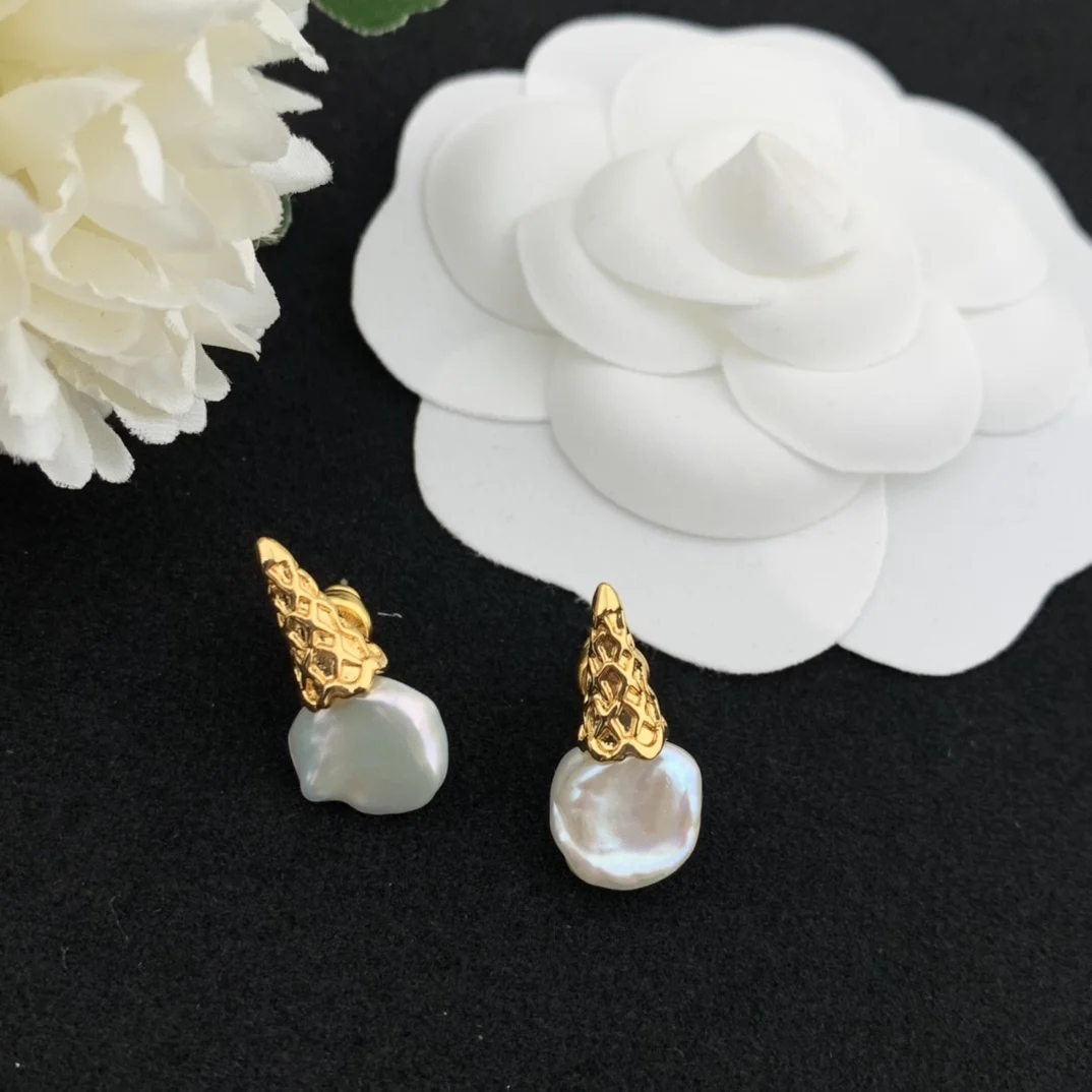 European and American popular new ice cream imitation pearl earrings