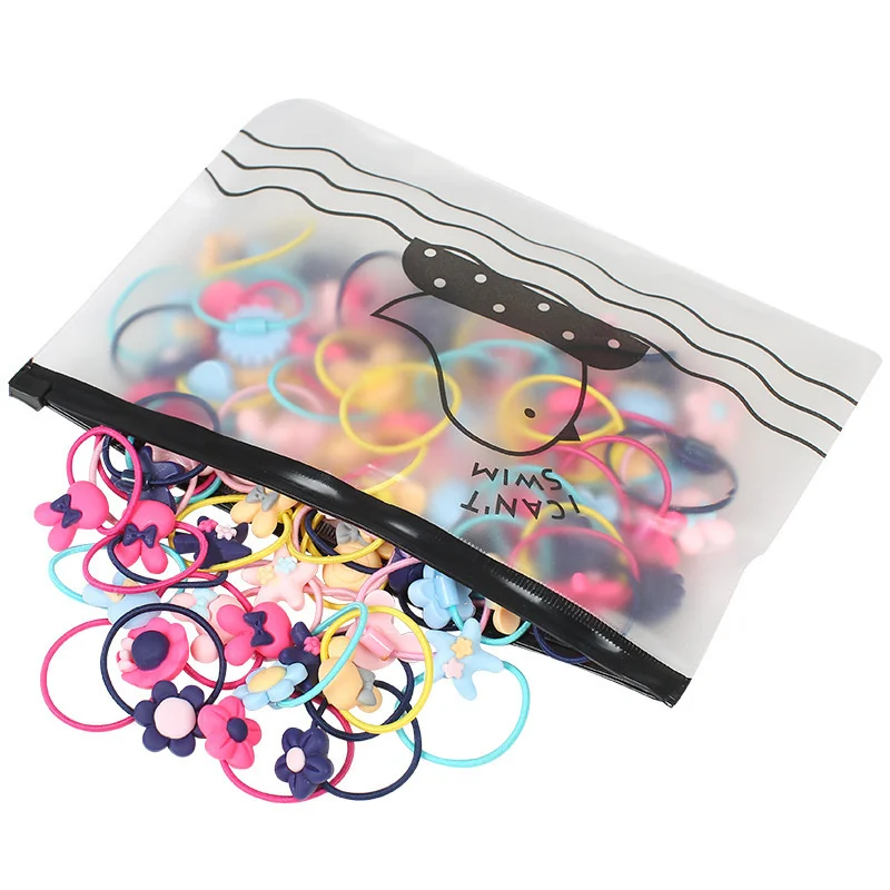 20Pcs Children\'s Hair Ties Headdress Not Hurt Girls Scrunchies Elastic Hair Band Kids Hair Rope Rubber Band Set Hair Accessories