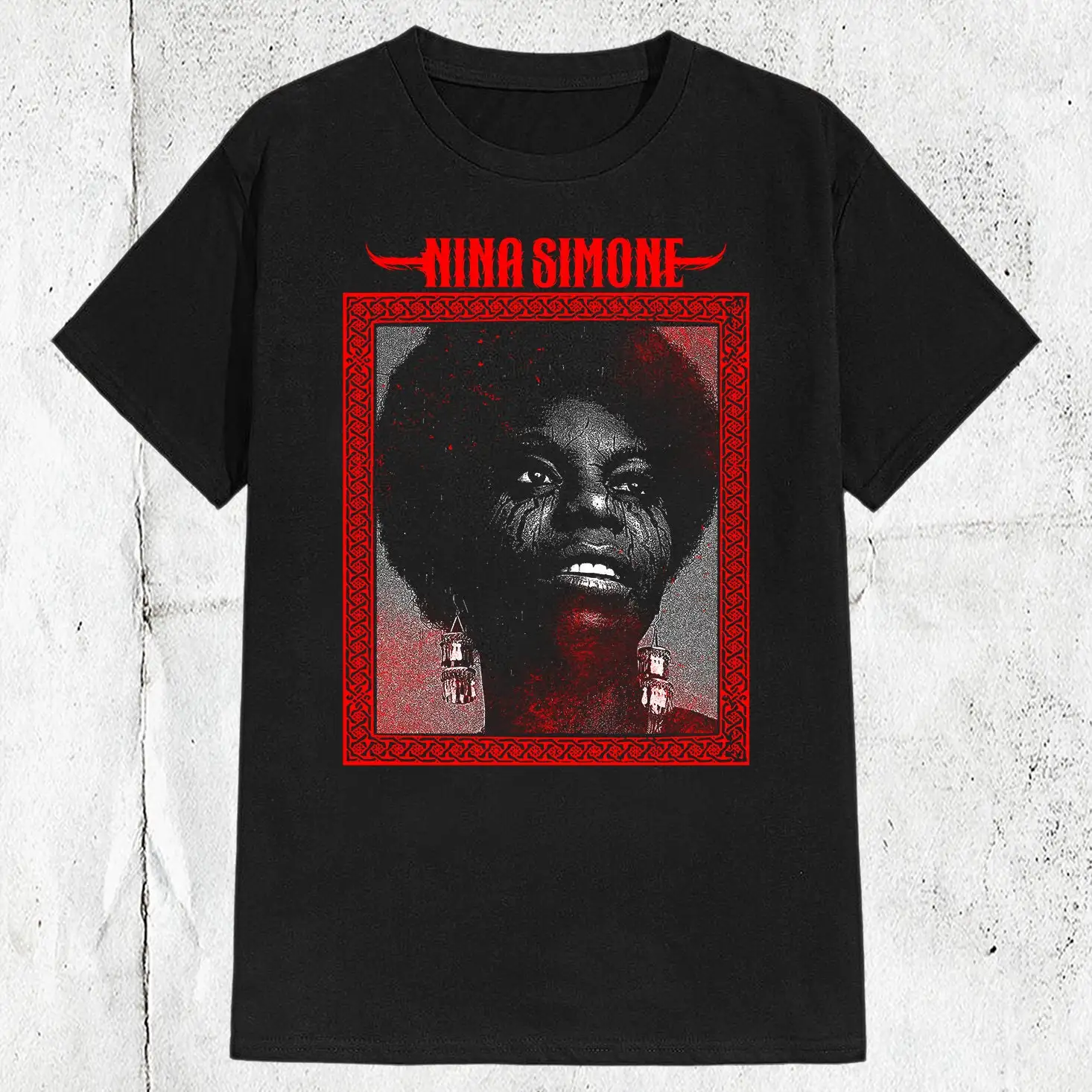 

Nina Simone Metal Style SInger T shirt