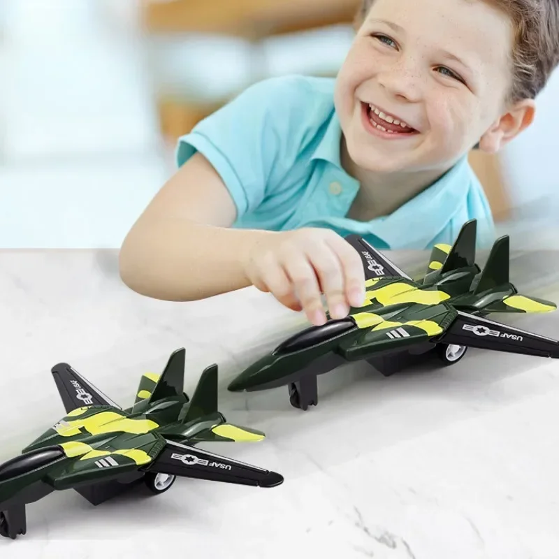 Spacecraft Pull Back Airplane Gifts Children's Fighter Jet Model Toy Boy Camouflage Aircraft Lifelike Warplane Toys & Hobbies