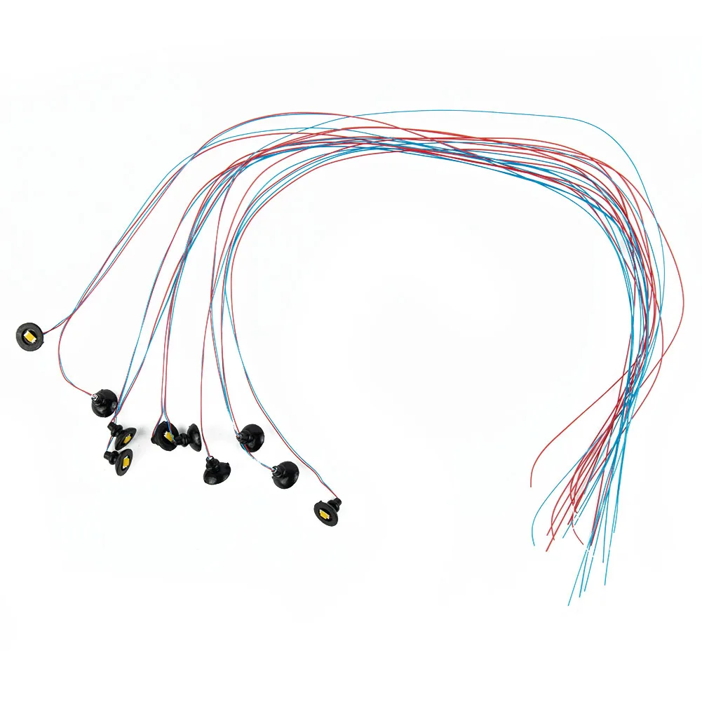 Model Wall Lamp Painted Lights HO Scale Layouts Model Wall Lamp OO / HO Scale Warm White 10 X Resistors Brand New