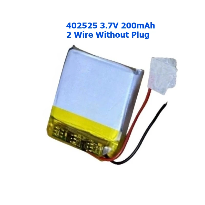 For 3.7V 402525 200mAh Smart Watch Positioning Phone Remote Control Rechargeable Battery
