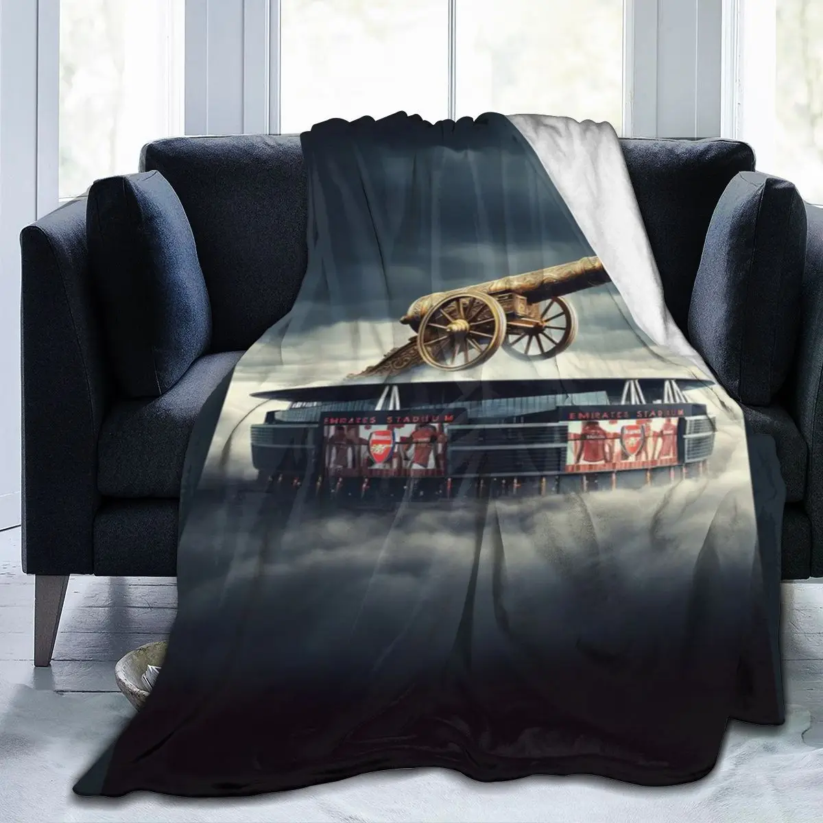 Cannon Above The Clouds Arsenal S Emblematic Vigi An Ultra-Soft Micro Fleece Blanket