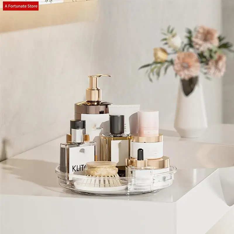 

Clear Lazy Susan Organizer For Cabinet, Kitchen, Refrigerator Rotating Spice Organization-A78G