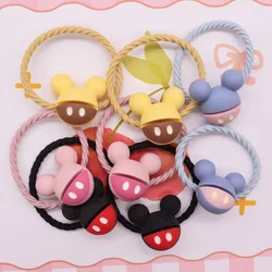 2PCS Cute Minnie Mickey Princess Headwear Kids Elastic Hair Bands Headdress Children Ropes Girls Hair Accessories Party Gift