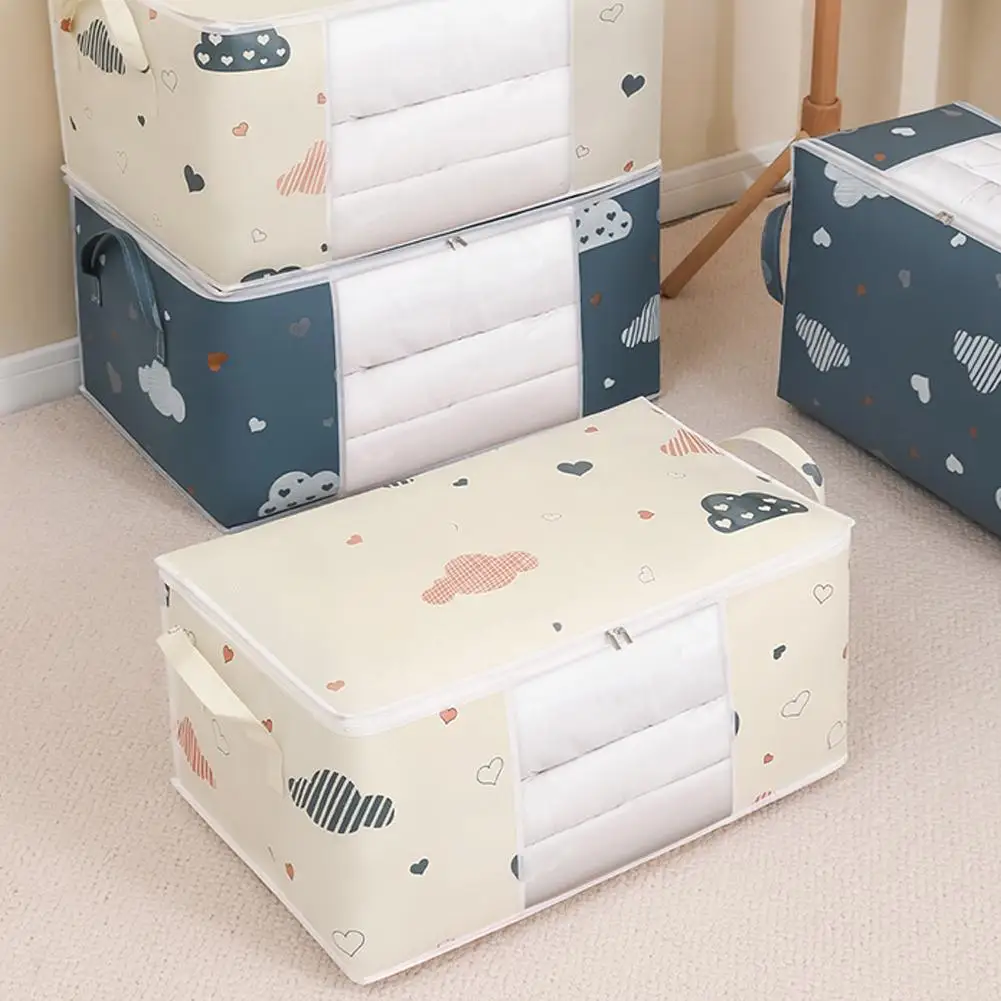 Quilt Clothes Storage Bag Waterproof Closet Wardrobe Organizer Quilt Clothes Storage Bag Large Capacity Blanket Storage Bag