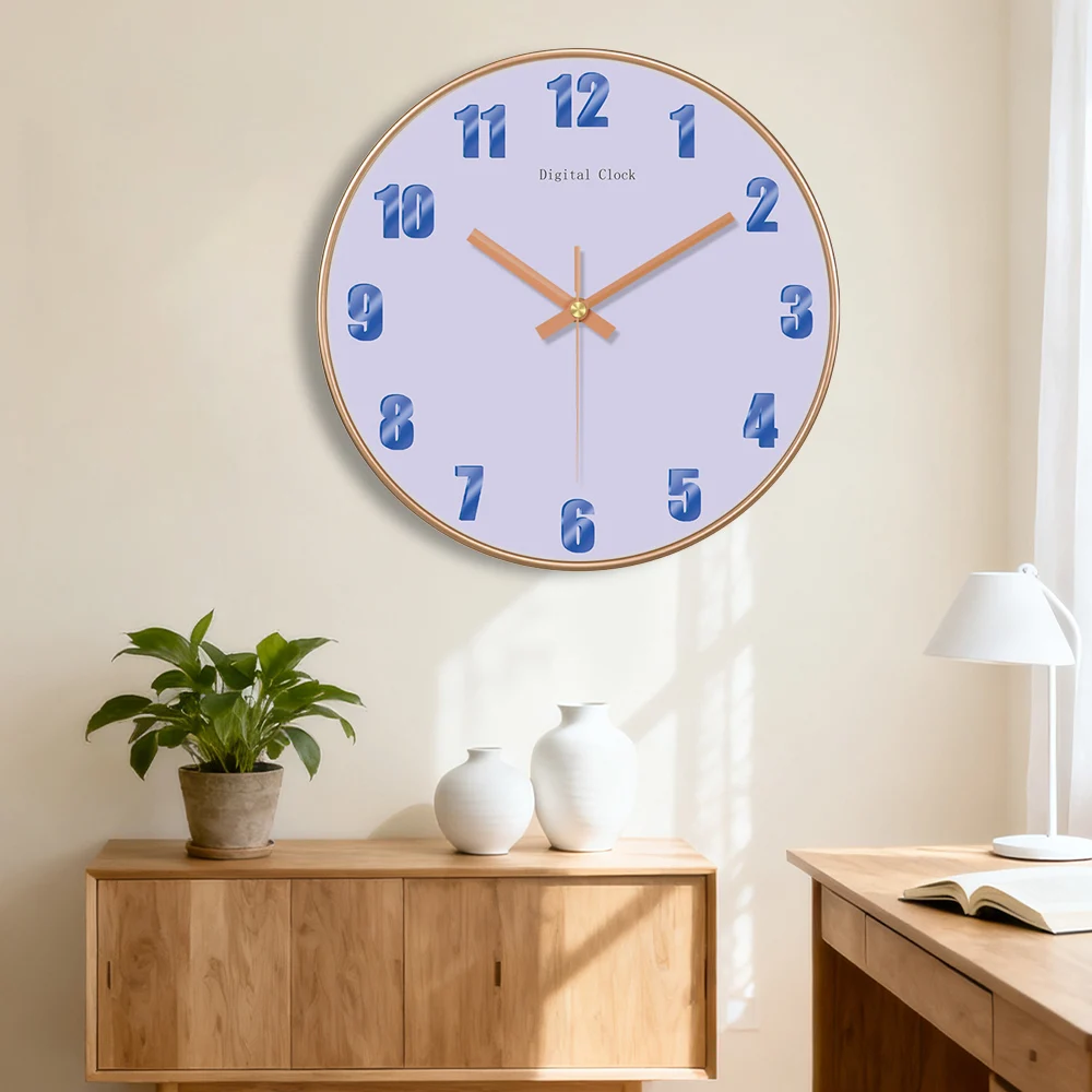 

Colorful Wall Clock Warm Style Large Dial Silent Quartz Movement Clock for Kitchen Living Room Bedroom Offices Festival Gifts